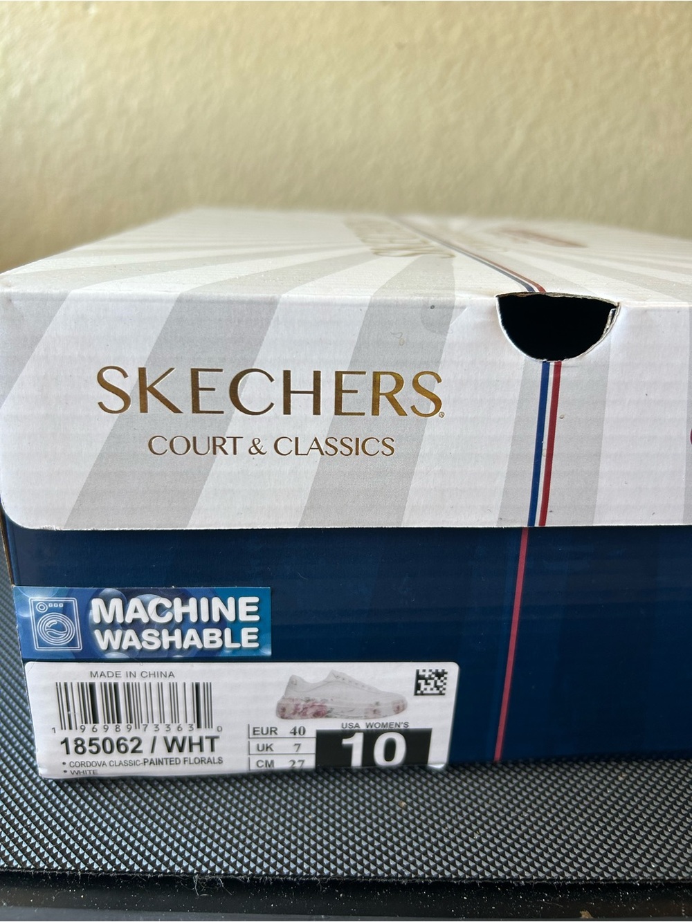 Skechers White Platform Sneakers with Pink Floral Accent - Picture 5 of 5